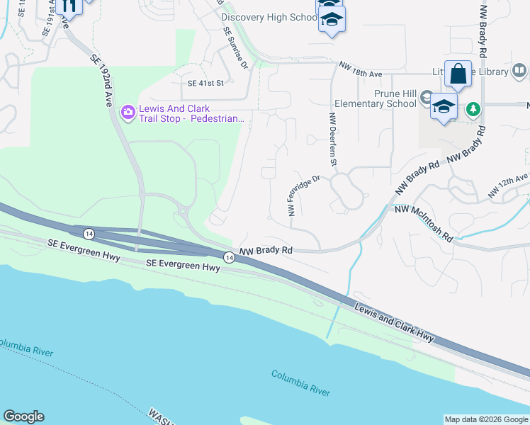 map of restaurants, bars, coffee shops, grocery stores, and more near 929 Northwest Grand Ridge Drive in Camas