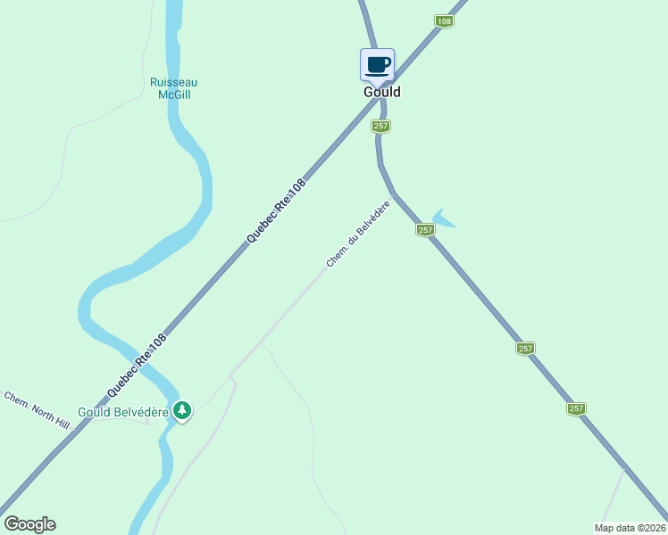 map of restaurants, bars, coffee shops, grocery stores, and more near 45 Chemin du Belvédère in Lingwick