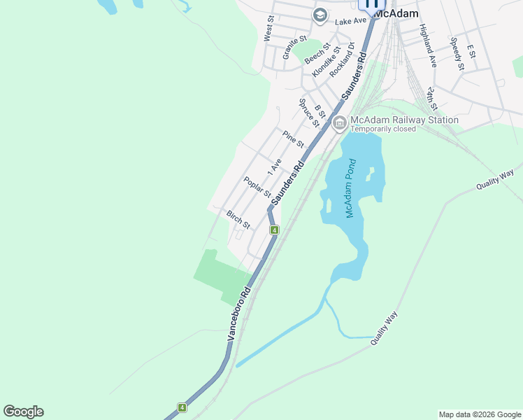 map of restaurants, bars, coffee shops, grocery stores, and more near in McAdam
