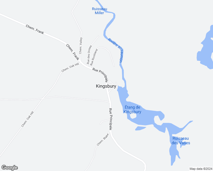 map of restaurants, bars, coffee shops, grocery stores, and more near 304 Rue Principale in Kingsbury