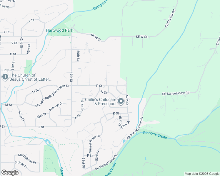 map of restaurants, bars, coffee shops, grocery stores, and more near 1805 54th Street in Washougal
