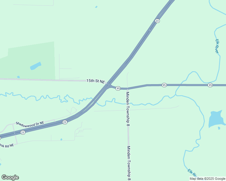 map of restaurants, bars, coffee shops, grocery stores, and more near 1415 55th Avenue Northeast in Sauk Rapids