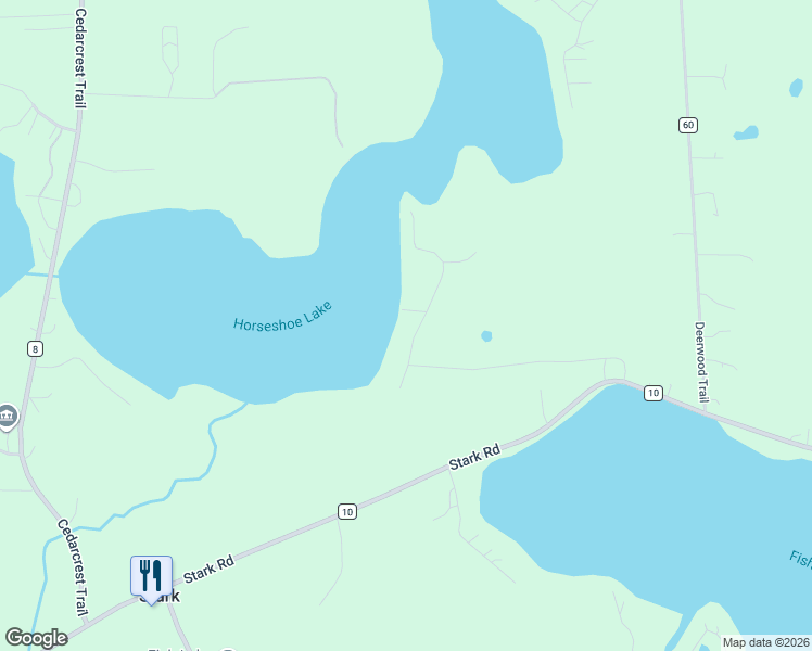 map of restaurants, bars, coffee shops, grocery stores, and more near 44080 Maple Lane in Harris