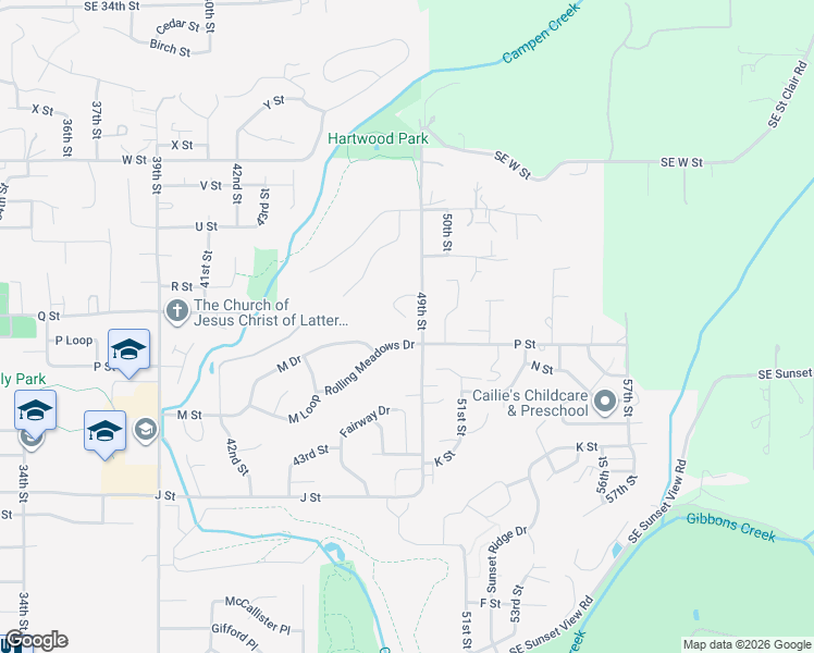 map of restaurants, bars, coffee shops, grocery stores, and more near 4737 R Drive in Washougal