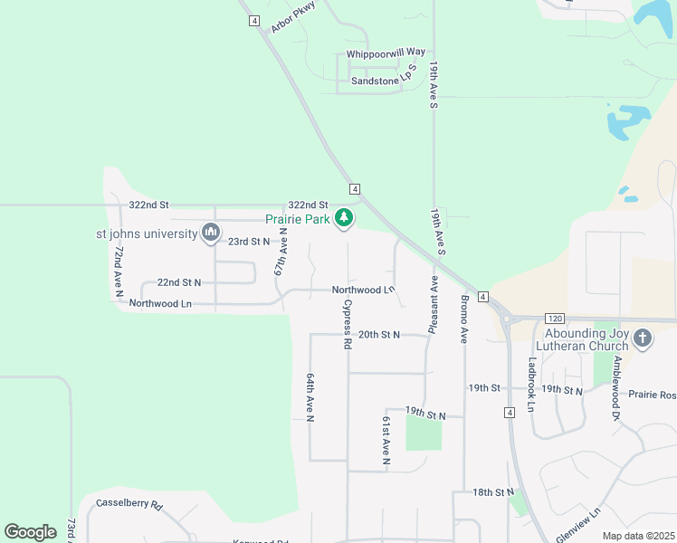 map of restaurants, bars, coffee shops, grocery stores, and more near 2105 Cypress Road in St. Cloud