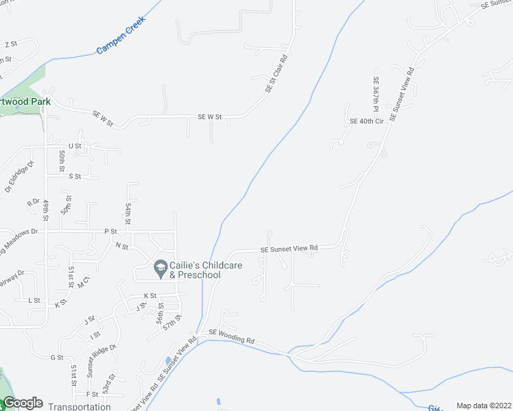 map of restaurants, bars, coffee shops, grocery stores, and more near 36010 Southeast Sunset View Road in Washougal