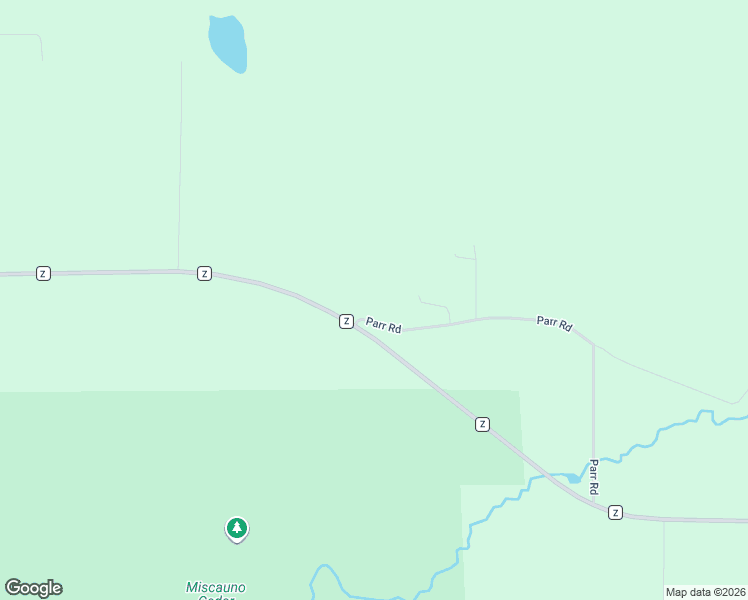 map of restaurants, bars, coffee shops, grocery stores, and more near N17612 Parr Road in Pembine
