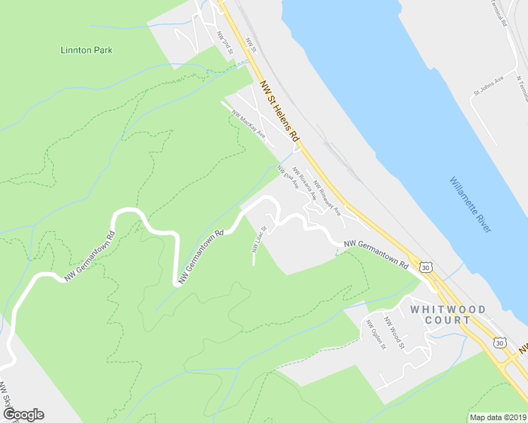 map of restaurants, bars, coffee shops, grocery stores, and more near 9735 Northwest Lilac Street in Portland