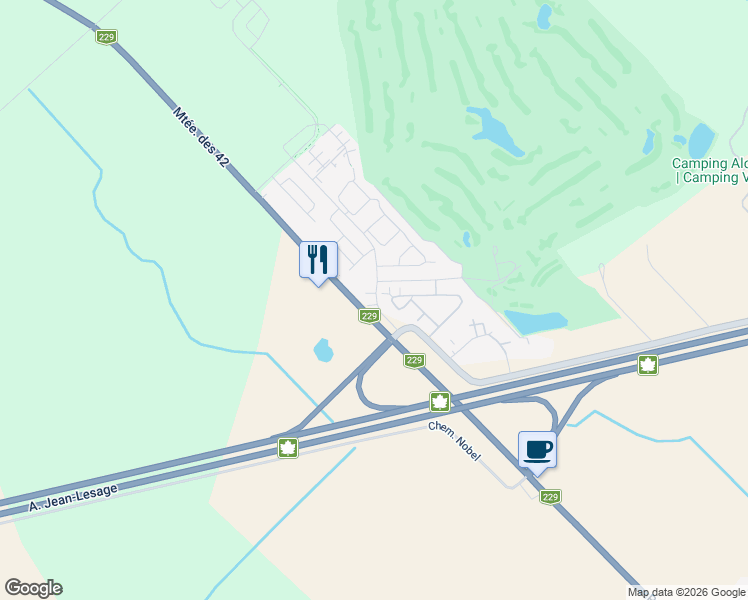 map of restaurants, bars, coffee shops, grocery stores, and more near 60 Avenue des Pionniers in Sainte-Julie