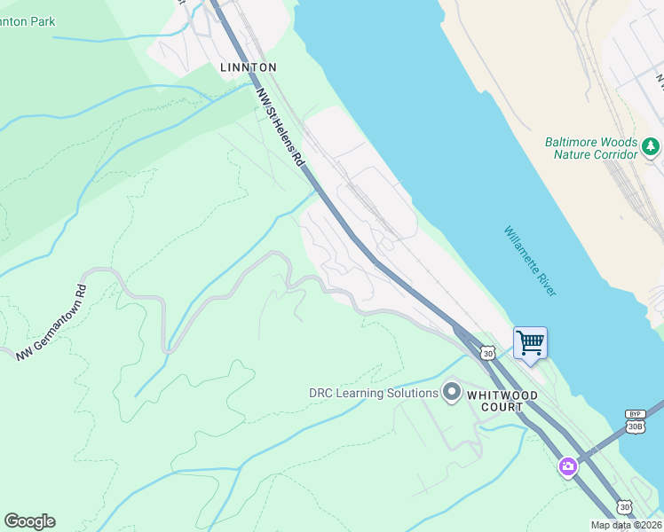 map of restaurants, bars, coffee shops, grocery stores, and more near 9609 Northwest Harbor Boulevard in Portland