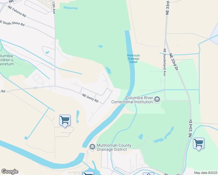 map of restaurants, bars, coffee shops, grocery stores, and more near 2101 Fairway Drive in Portland