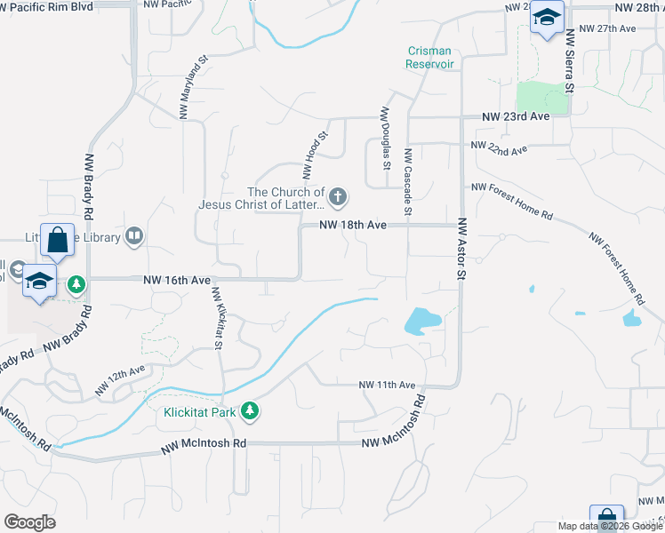 map of restaurants, bars, coffee shops, grocery stores, and more near in Camas