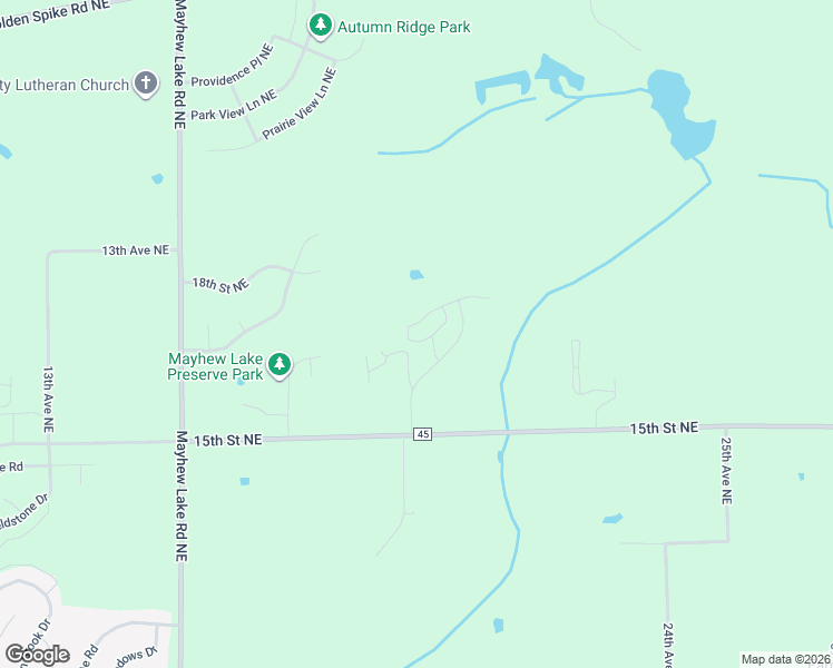 map of restaurants, bars, coffee shops, grocery stores, and more near 1950 Peach Drive Northeast in Sauk Rapids
