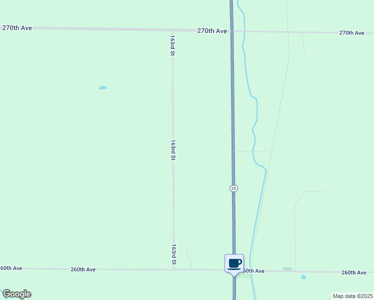 map of restaurants, bars, coffee shops, grocery stores, and more near 2655 163rd Street in Luck
