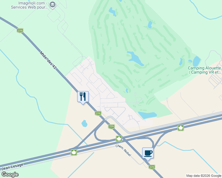 map of restaurants, bars, coffee shops, grocery stores, and more near 110 Rue Bénard in Sainte-Julie