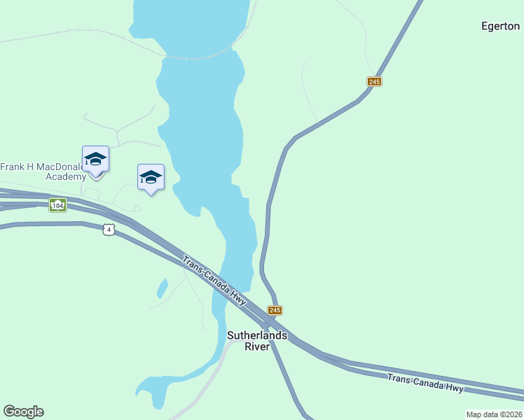 map of restaurants, bars, coffee shops, grocery stores, and more near 107 Nova Scotia 245 in Merigomish