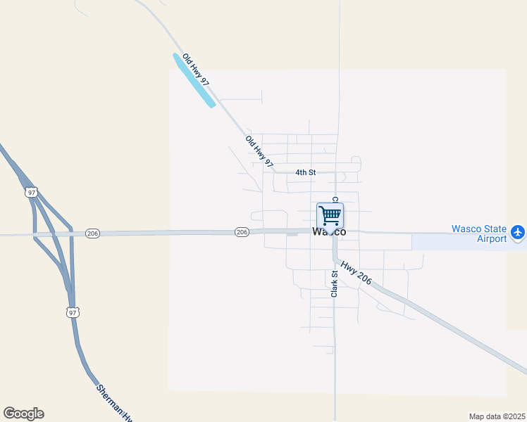map of restaurants, bars, coffee shops, grocery stores, and more near 415 Barnett St in Wasco
