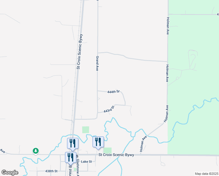 map of restaurants, bars, coffee shops, grocery stores, and more near 6907 444th Street in Harris