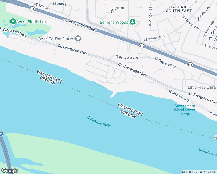 map of restaurants, bars, coffee shops, grocery stores, and more near 3708 Southeast 139th Avenue in Vancouver