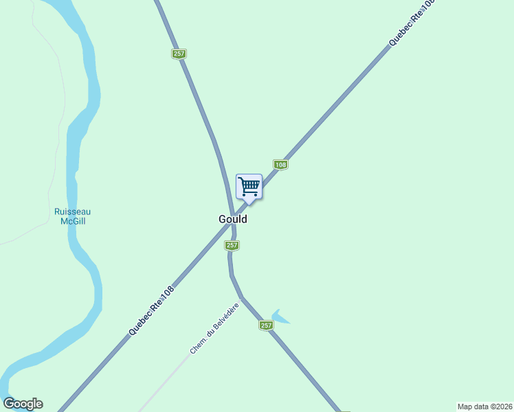 map of restaurants, bars, coffee shops, grocery stores, and more near 22 Québec 108 in Lingwick