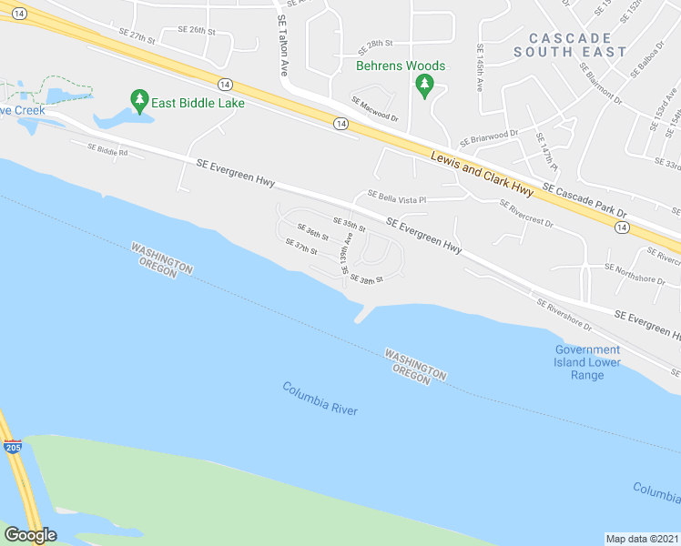 map of restaurants, bars, coffee shops, grocery stores, and more near 3706 Southeast 139th Avenue in Vancouver