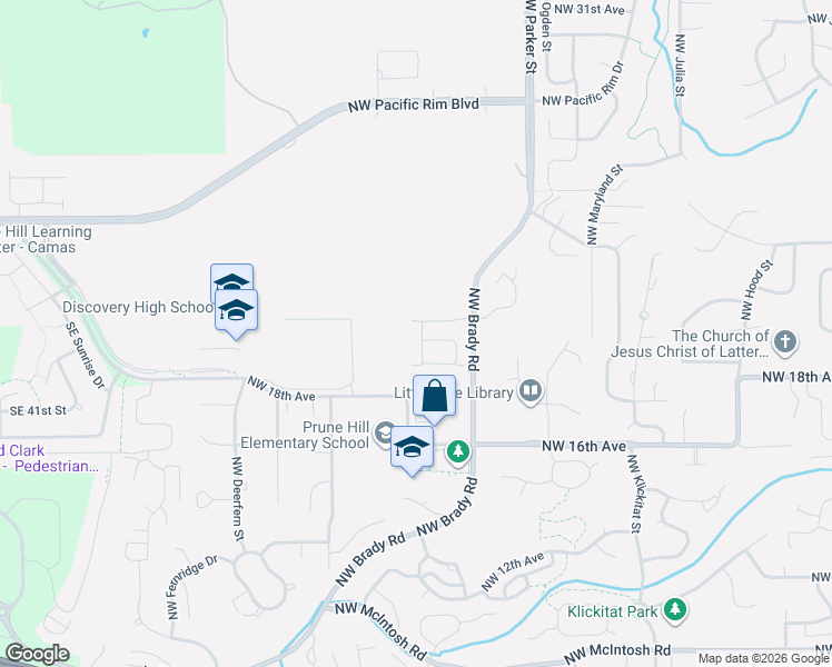 map of restaurants, bars, coffee shops, grocery stores, and more near 1927 Northwest Sage Street in Camas