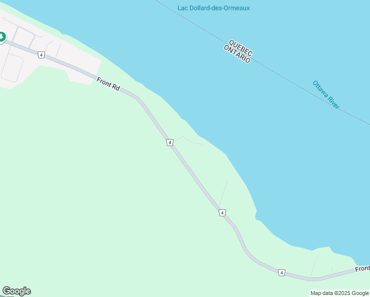 map of restaurants, bars, coffee shops, grocery stores, and more near 3515 Front Road in Hawkesbury