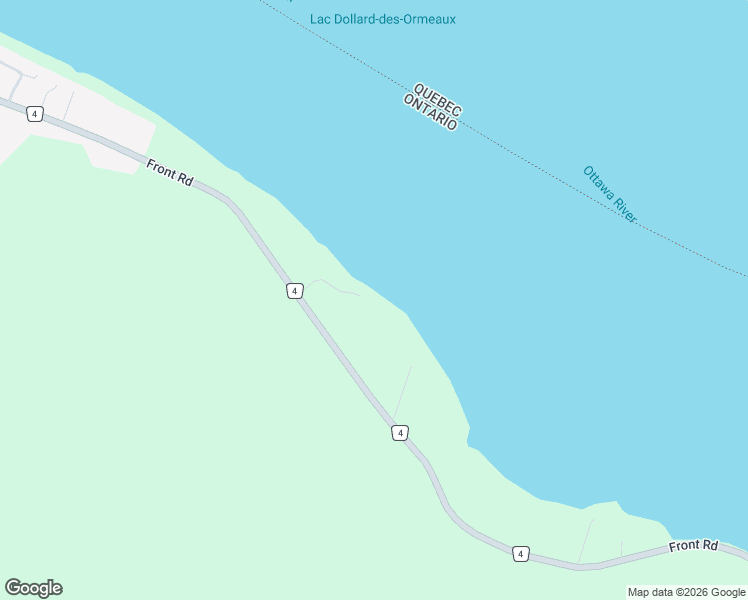 map of restaurants, bars, coffee shops, grocery stores, and more near 3519 Front Road in Hawkesbury