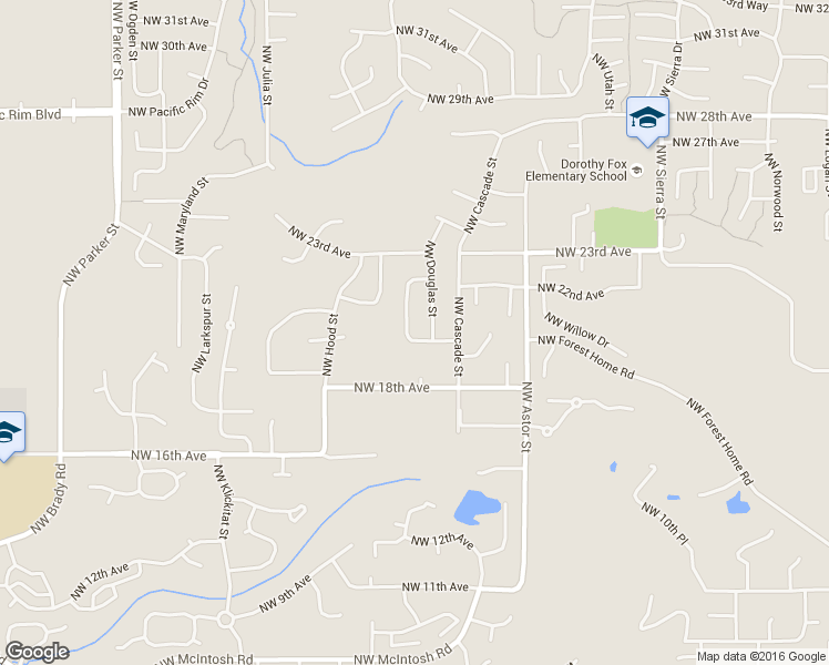 map of restaurants, bars, coffee shops, grocery stores, and more near 2012 NW Douglas Loop in Camas