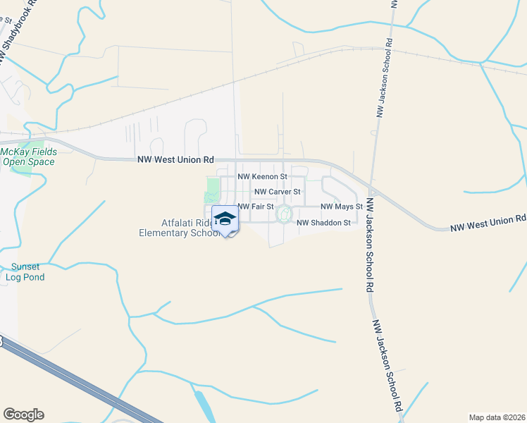 map of restaurants, bars, coffee shops, grocery stores, and more near 29032 Northwest Fair Street in North Plains
