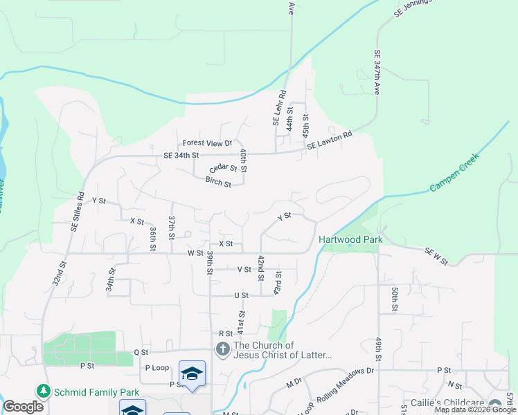 map of restaurants, bars, coffee shops, grocery stores, and more near 4191 Z Street in Washougal