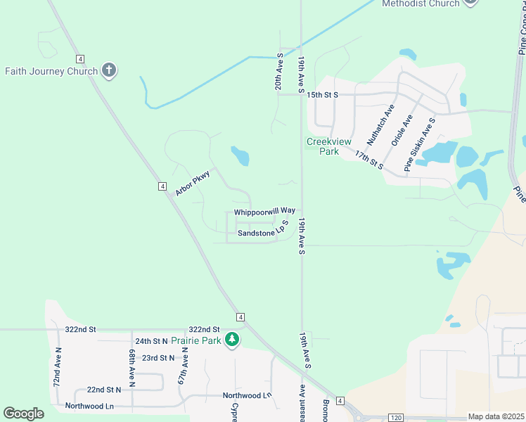 map of restaurants, bars, coffee shops, grocery stores, and more near 1911 Whippoorwill Way in Sartell