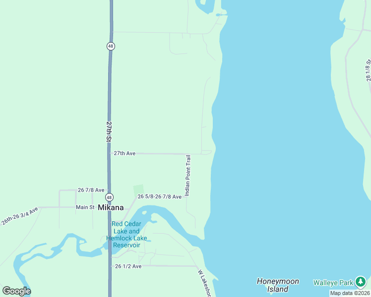 map of restaurants, bars, coffee shops, grocery stores, and more near 2702 Resort Road in Birchwood