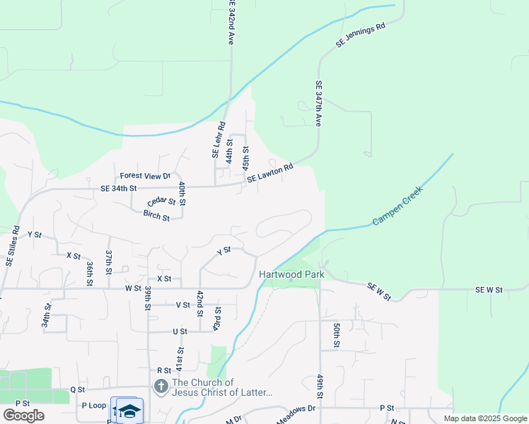 map of restaurants, bars, coffee shops, grocery stores, and more near 2597 48th Street in Washougal