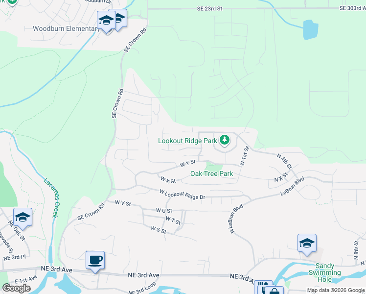 map of restaurants, bars, coffee shops, grocery stores, and more near 742 West Chestnut Street in Washougal