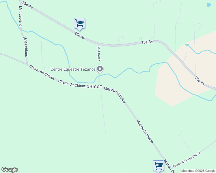 map of restaurants, bars, coffee shops, grocery stores, and more near 203 Montée du Domaine in Saint-Eustache