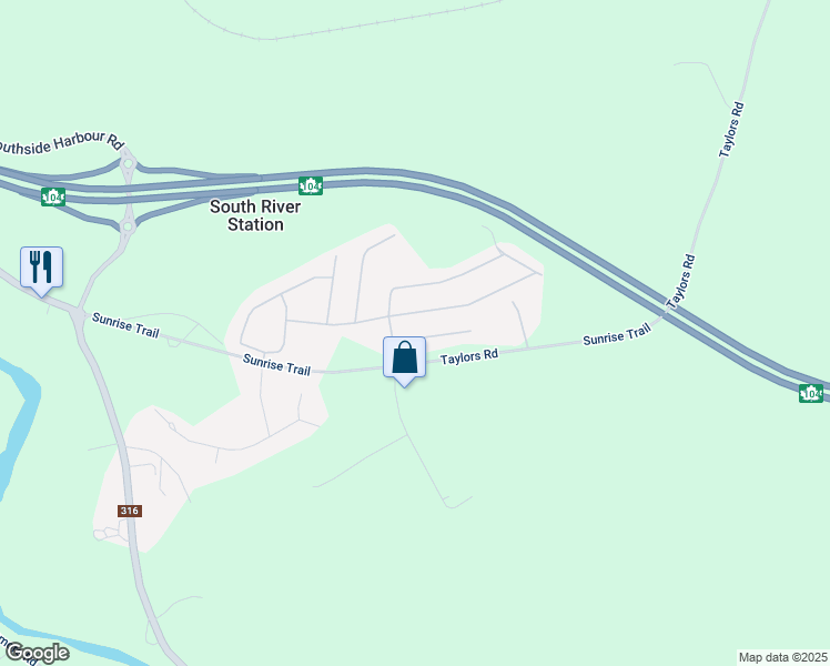 map of restaurants, bars, coffee shops, grocery stores, and more near 32 Rogers Drive in Antigonish