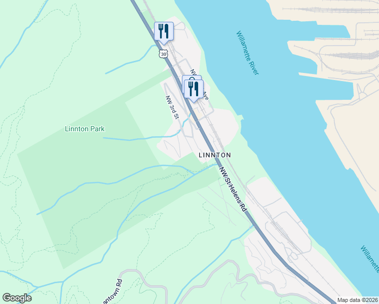 map of restaurants, bars, coffee shops, grocery stores, and more near 10503 Northwest 3rd Street in Portland