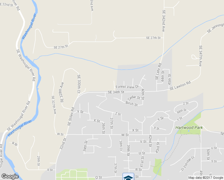 map of restaurants, bars, coffee shops, grocery stores, and more near 3129 37th Court in Washougal