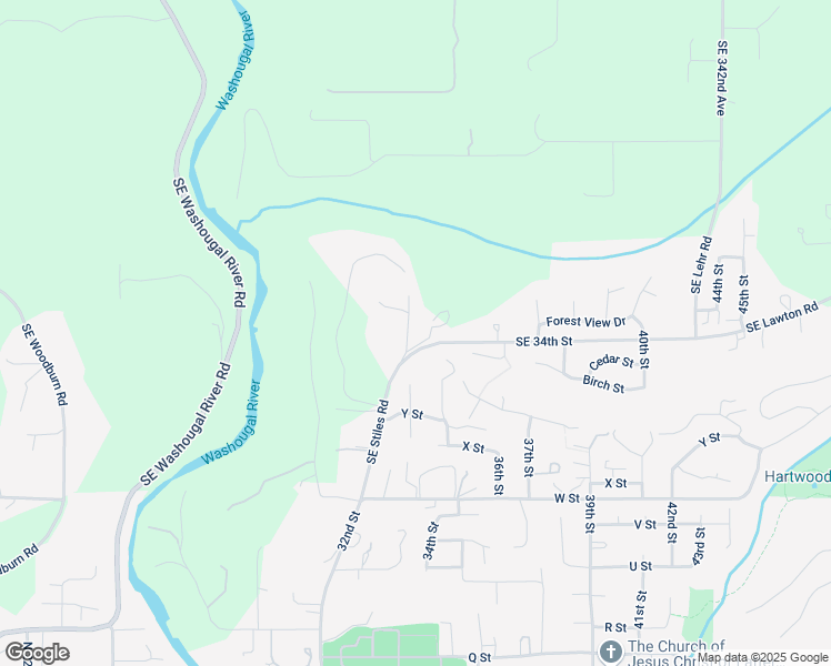 map of restaurants, bars, coffee shops, grocery stores, and more near 3412 Southeast Stiles Road in Washougal