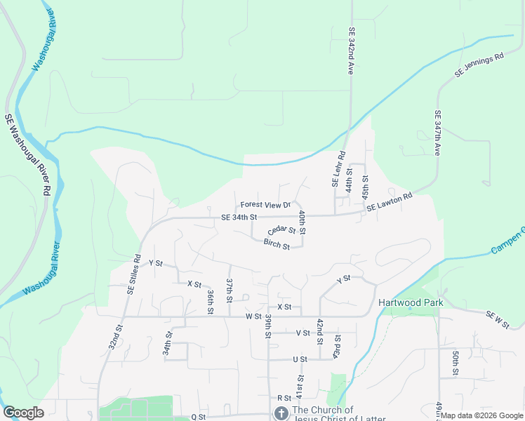 map of restaurants, bars, coffee shops, grocery stores, and more near 3834 Forest View Drive in Washougal