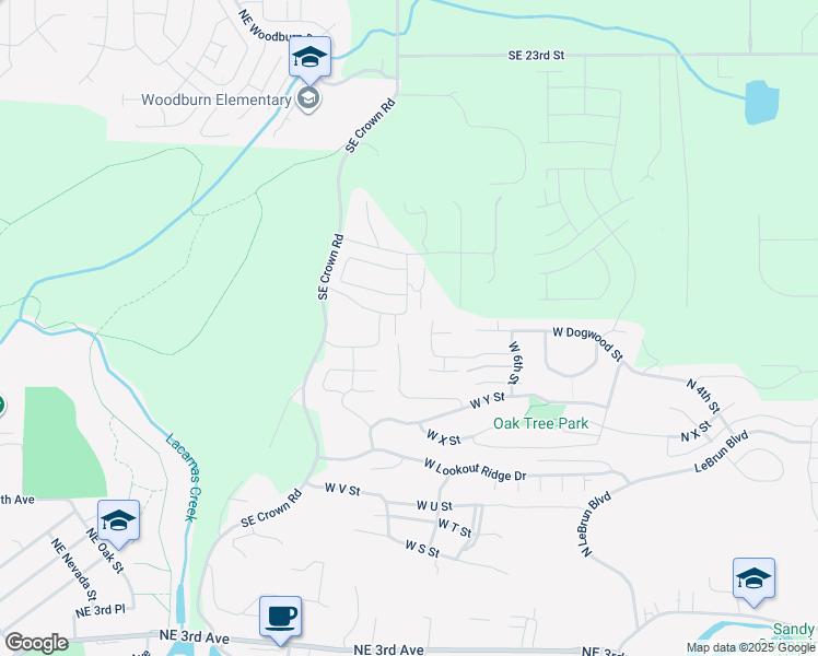 map of restaurants, bars, coffee shops, grocery stores, and more near 2969 West 8th Street in Washougal