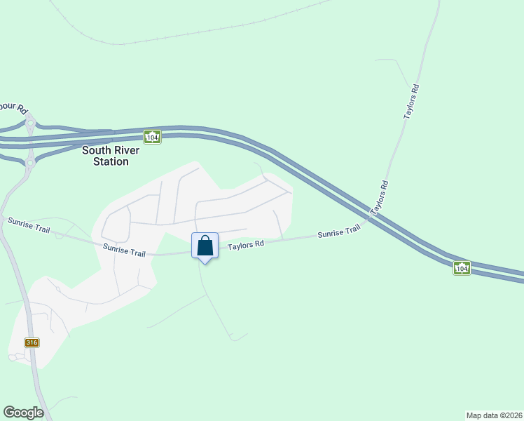 map of restaurants, bars, coffee shops, grocery stores, and more near 124 Liberty Lane in Antigonish