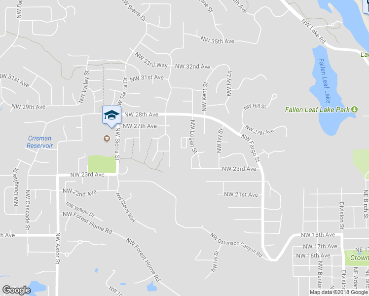 map of restaurants, bars, coffee shops, grocery stores, and more near 1332 Northwest 25th Avenue in Camas