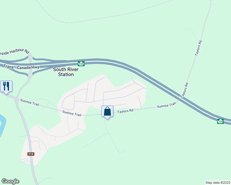 map of restaurants, bars, coffee shops, grocery stores, and more near 34 Johns Passage in Antigonish