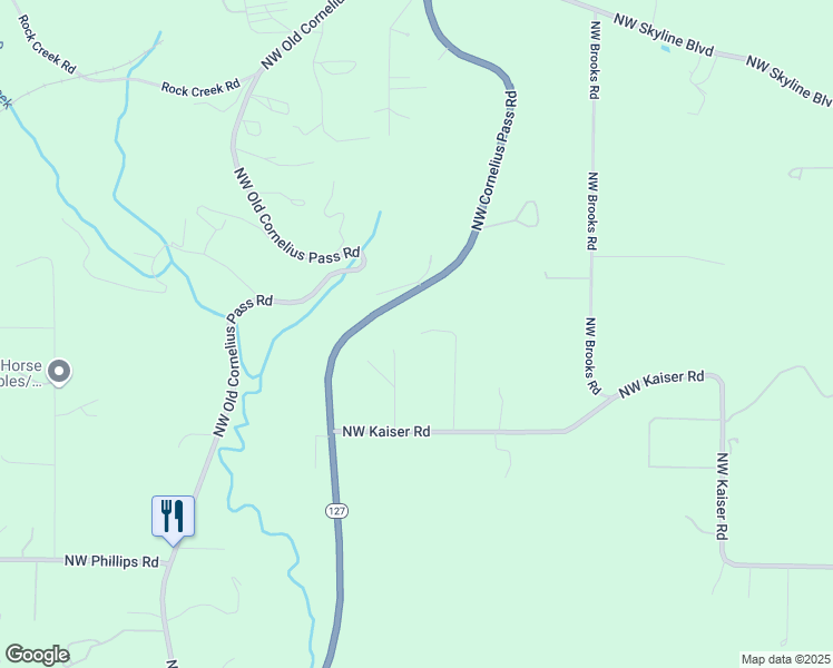 map of restaurants, bars, coffee shops, grocery stores, and more near 9964 Northwest Kaiser Road in Portland