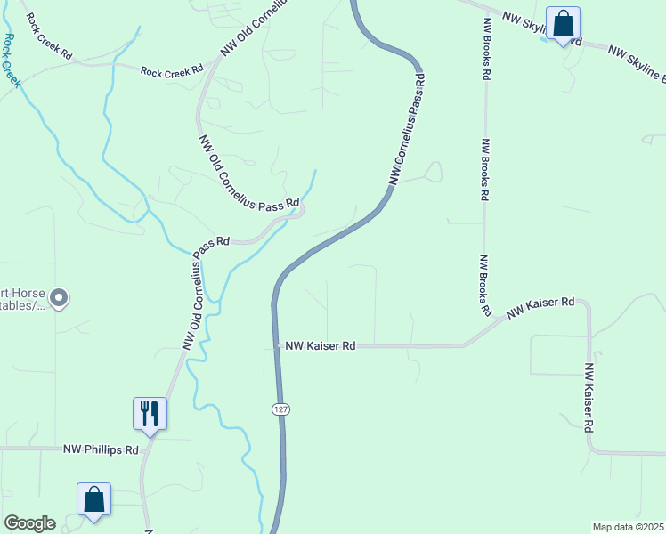 map of restaurants, bars, coffee shops, grocery stores, and more near 9964 Northwest Kaiser Road in Portland
