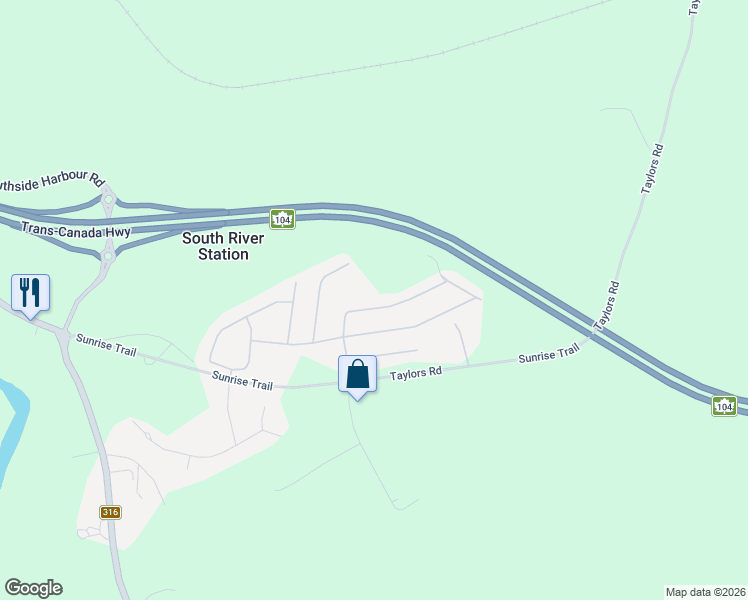 map of restaurants, bars, coffee shops, grocery stores, and more near 31 Johns Passage in Antigonish