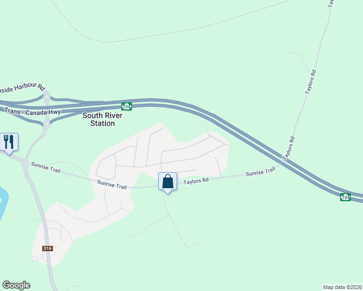 map of restaurants, bars, coffee shops, grocery stores, and more near 35 Johns Passage in Antigonish