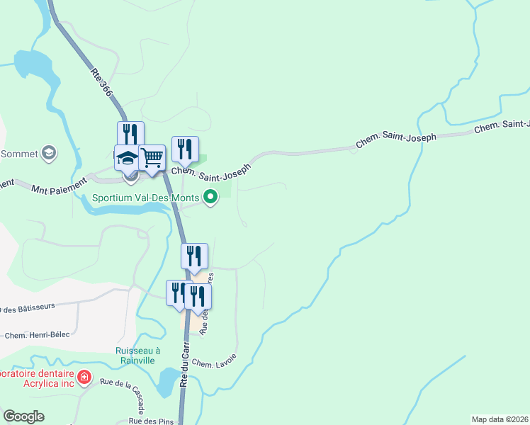 map of restaurants, bars, coffee shops, grocery stores, and more near 22 Rue de l'Auberge in Val-des-Monts